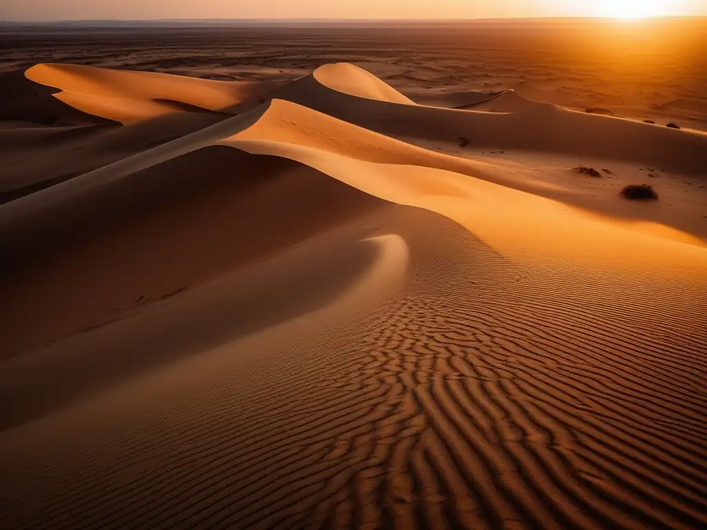 Monstruos mitológicos del desierto africano: Mngwa, ser híbrido de león y leopardo, en paisaje dorado