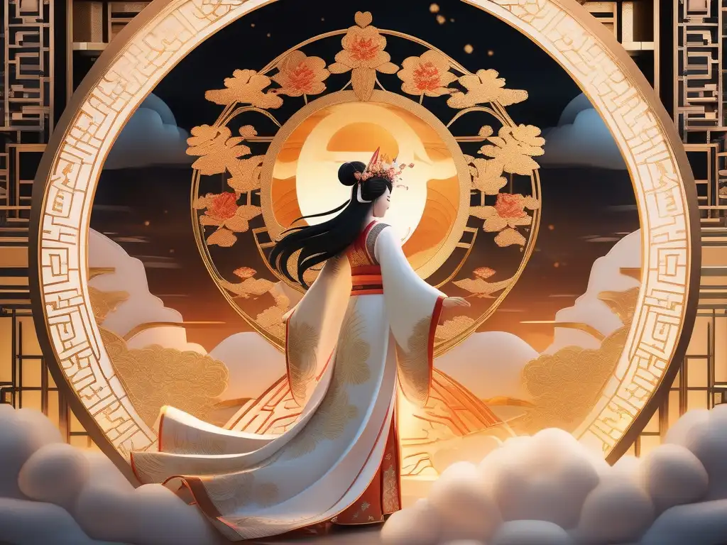 Amaterasu, diosa iluminadora de la mitología japonesa, en una imagen 8k impresionante -