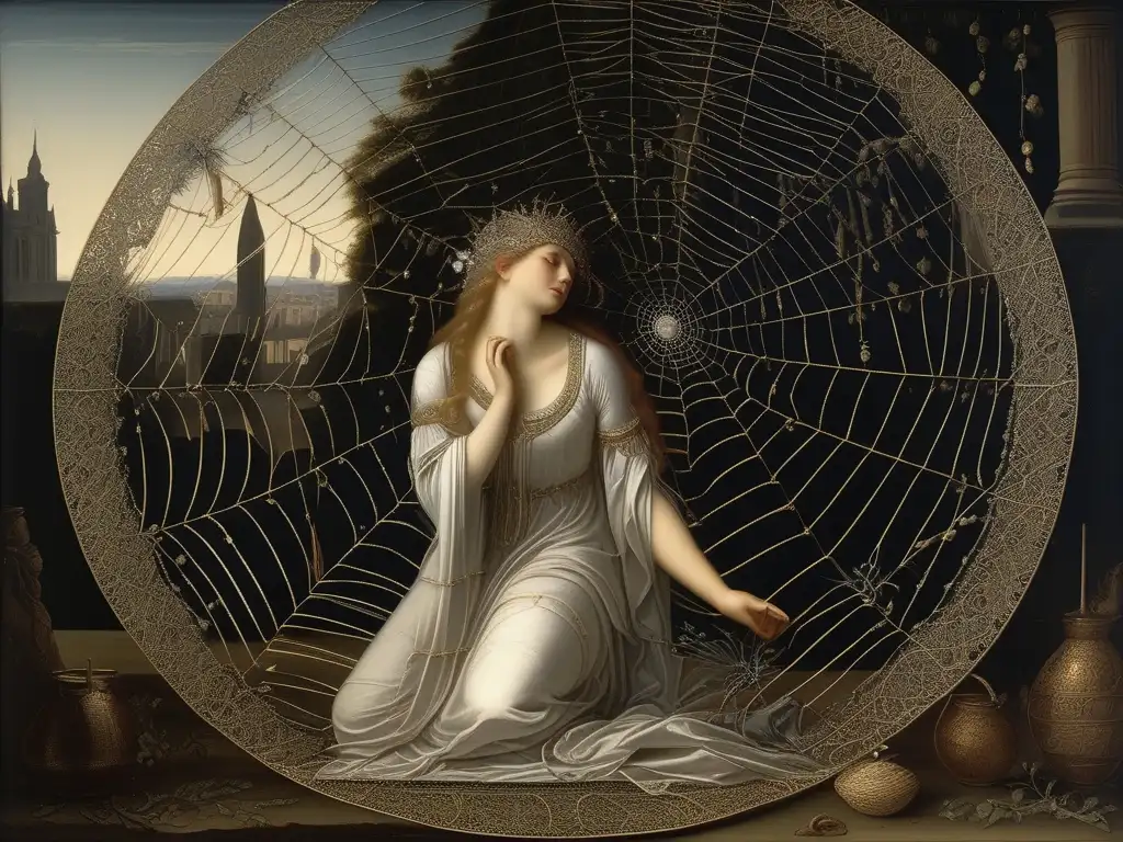 Castigo y redención de Arachne por Athena Castigo de Arachne por su arrogancia - Origen mitológico de las arañas