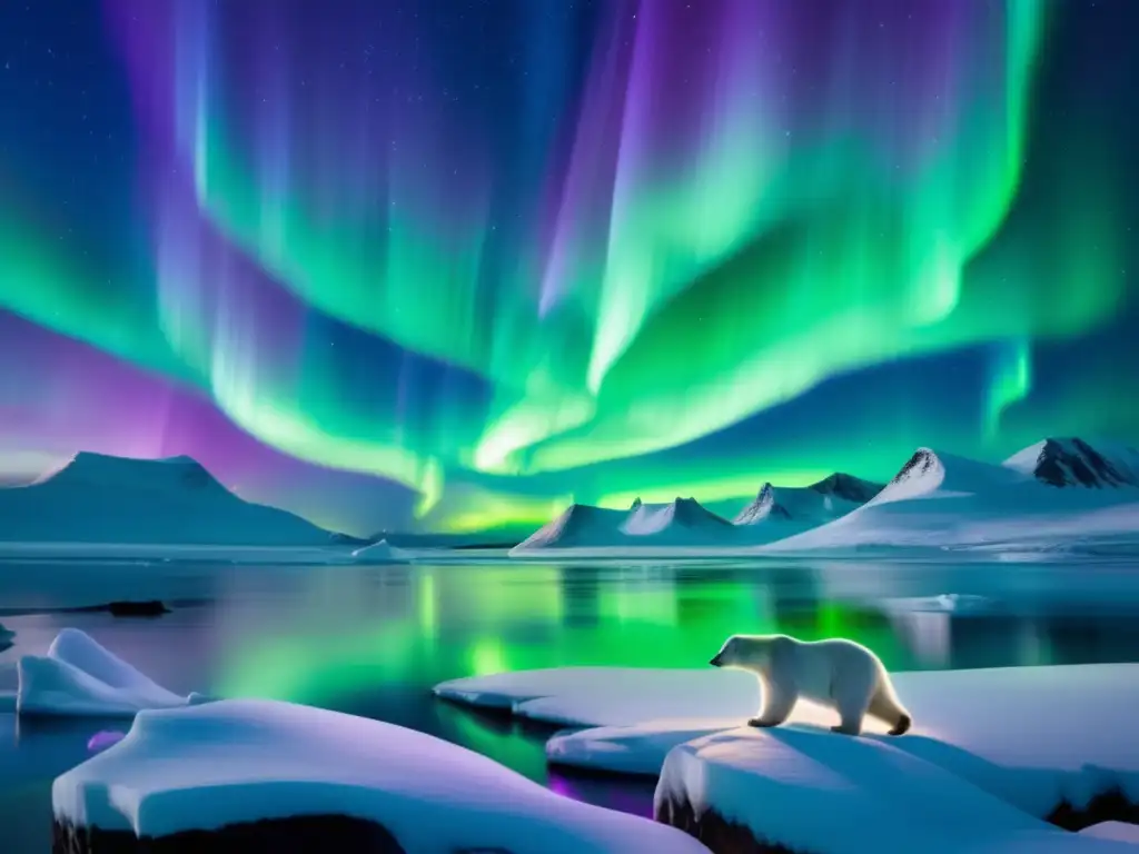 Espíritus de la Naturaleza Inuit bajo la Aurora