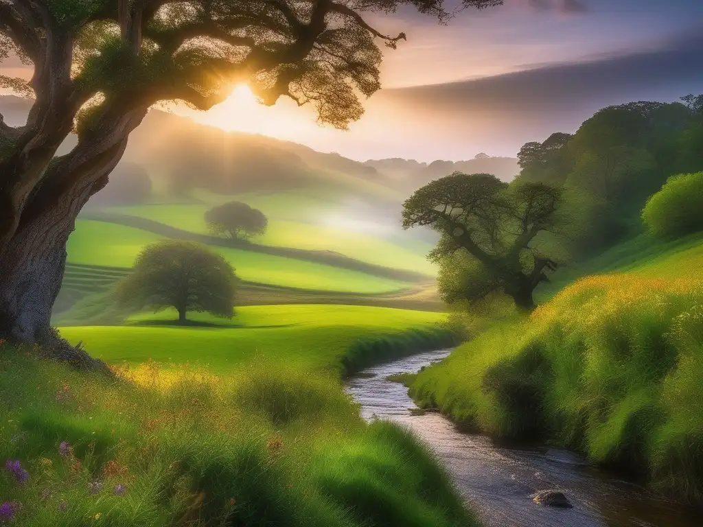 Descubriendo la verdad de Avalon: escena mágica con castillo, arco iris y criaturas míticas en un valle místico