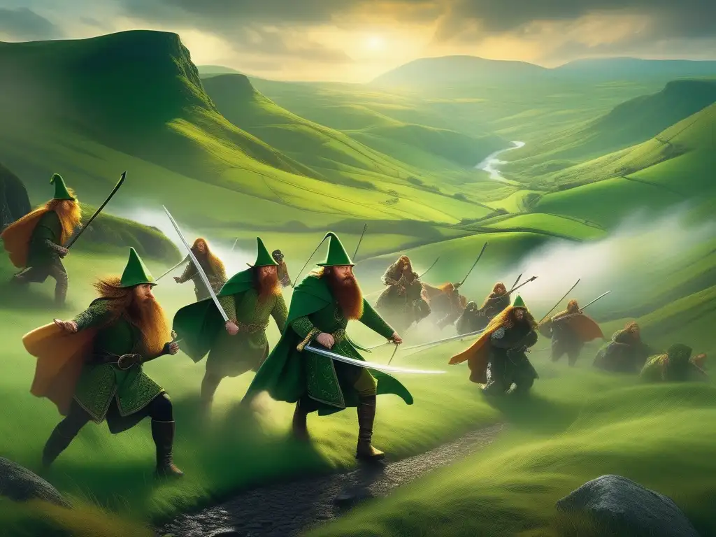 Mitología Irlandesa: Leprechauns en Batalla en un Viaje