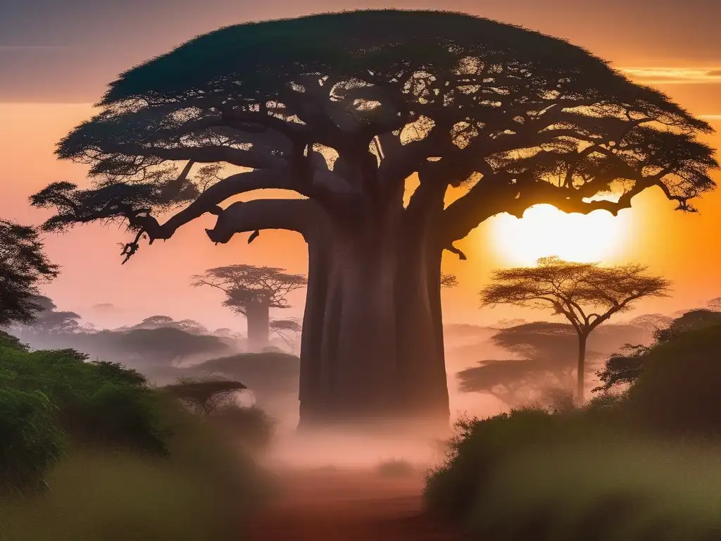 Espíritus de la Naturaleza en África en mágico bosque