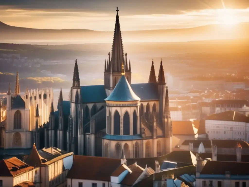 Gárgolas medievales: significado y simbolismo en una impresionante imagen de una catedral con techos adornados de gárgolas