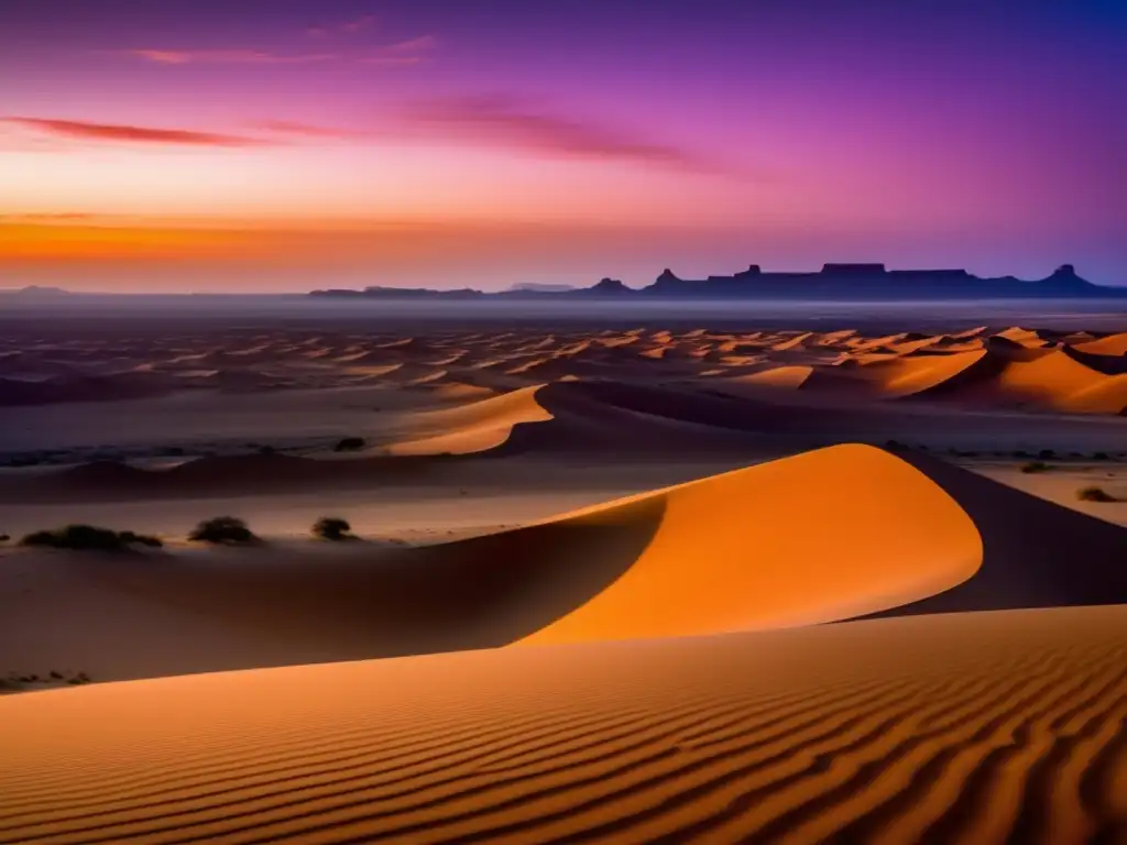 Monstruos del desierto en África al atardecer