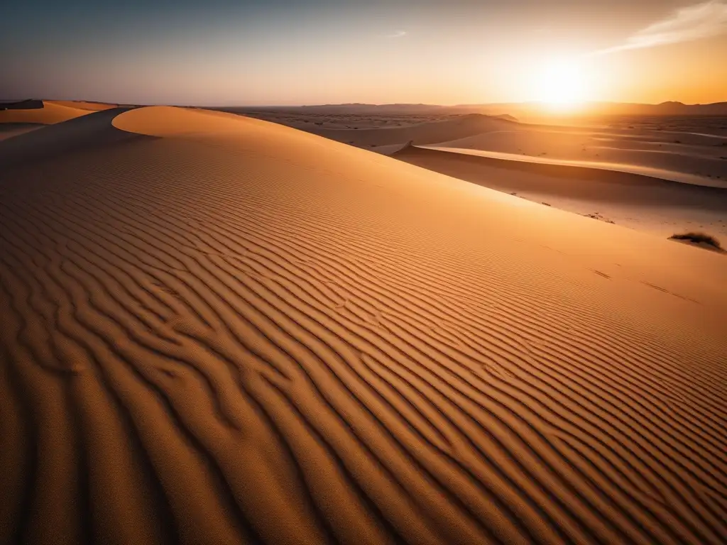 Criaturas mitológicas del desierto Sahara, Marid emerge en paisaje dorado de dunas y misterio