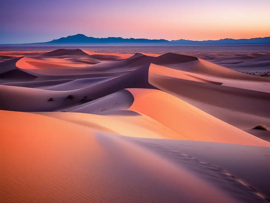 Criaturas mitológicas árabes: Jinns del viento en un paisaje desértico al atardecer, etéreo y onírico