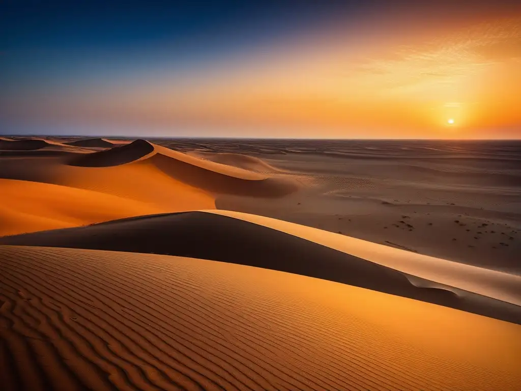 Paisaje del desierto africano con monstruos mitológicos