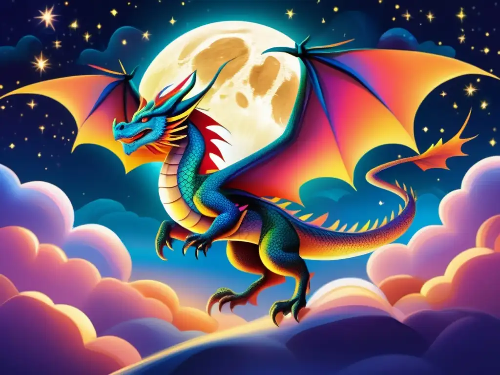 Dragon literatura contemporánea, significado místico en imagen hipnótica