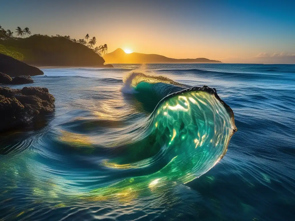 Criaturas mitológicas guardianas islas Oceanía: Mo'o de Hawái emerge en paisaje paradisíaco