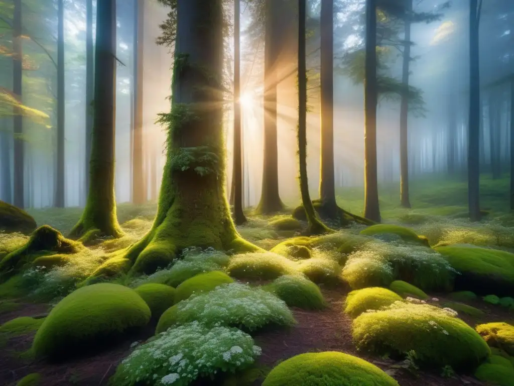 Origen y magia de los espíritus naturales en un bosque encantado