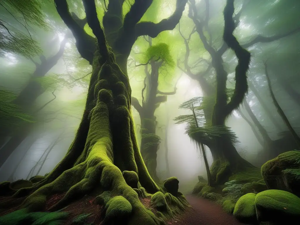 Bosque encantado con gigantes mitológicos: Europa vs