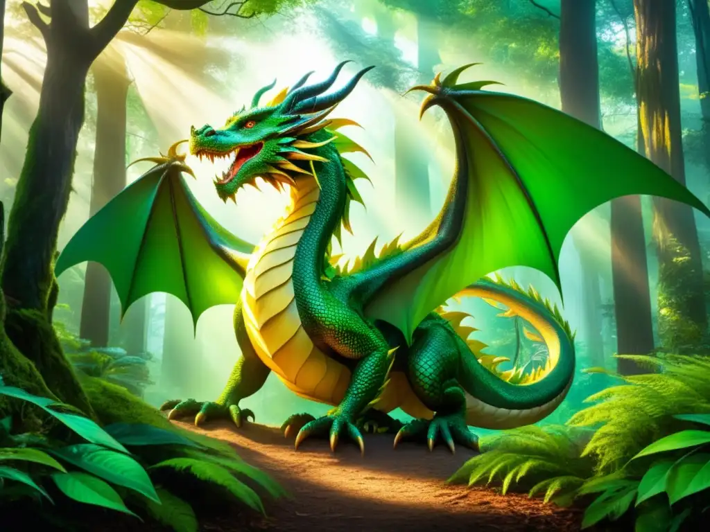 Criaturas míticas en series coreanas: bosque encantador con dragón, zorros de nueve colas y atmósfera mágica