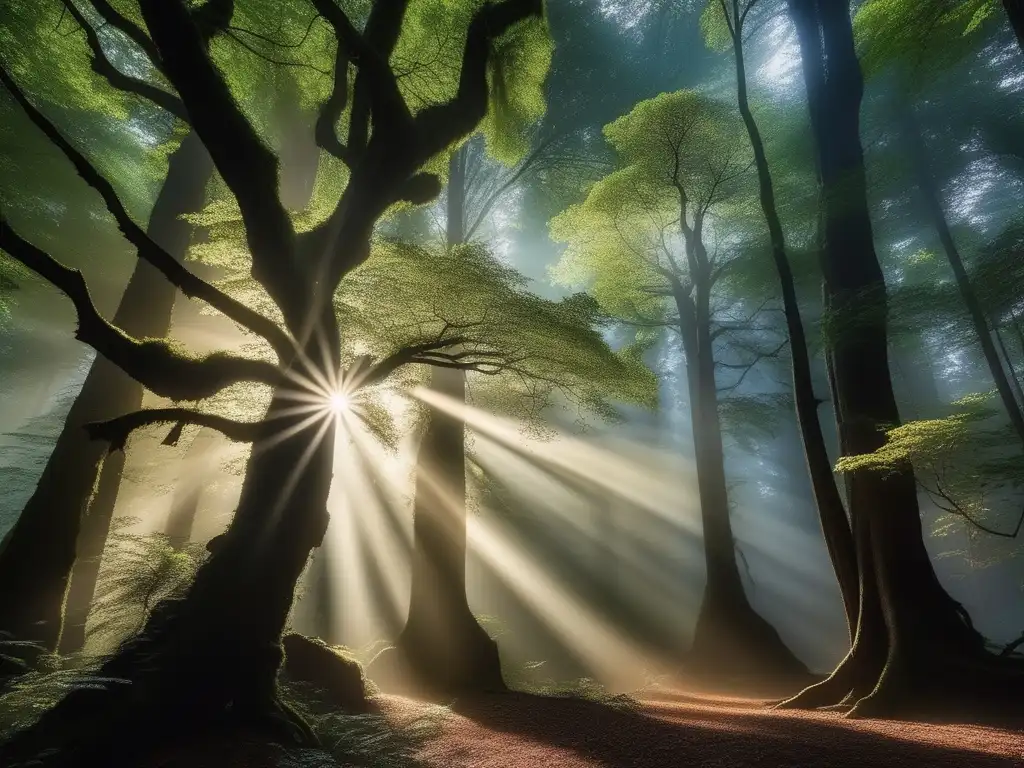 Criaturas mitológicas fantásticas temibles en un bosque místico y cautivador