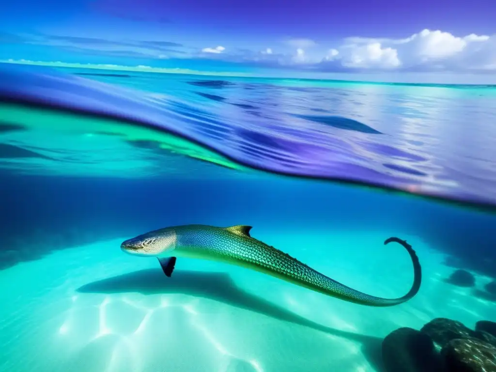 Influencia de monstruos marinos en espectacular escena submarina de Kiribati