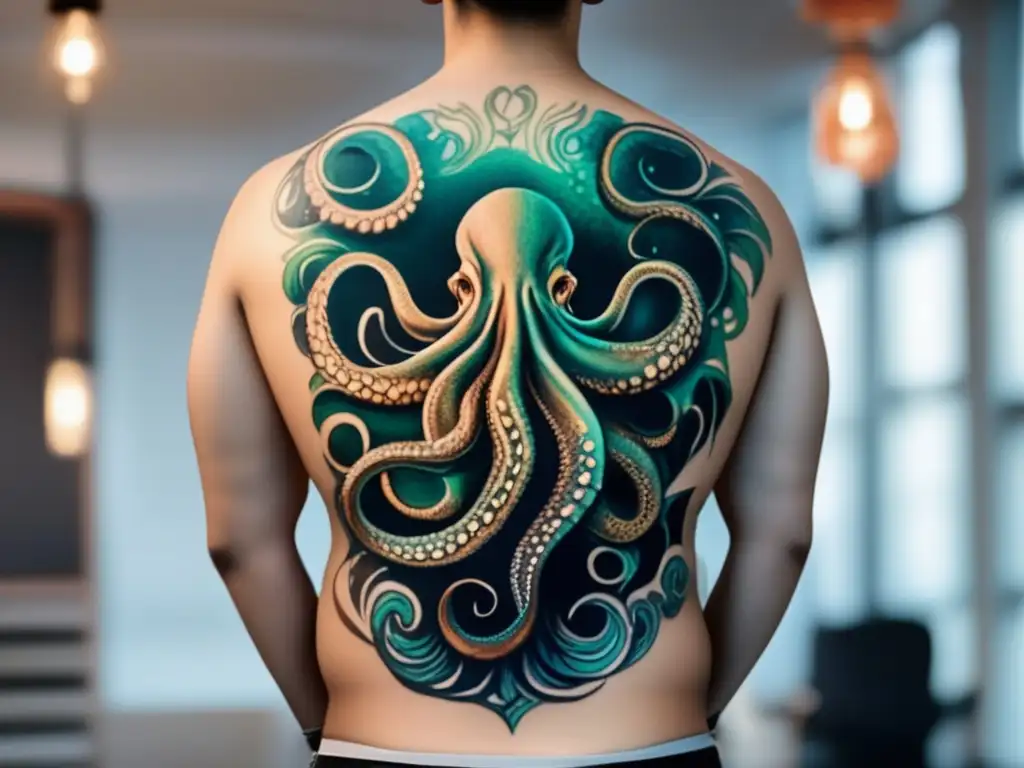 Tatuaje Kraken: Arte corporal con mitología marina