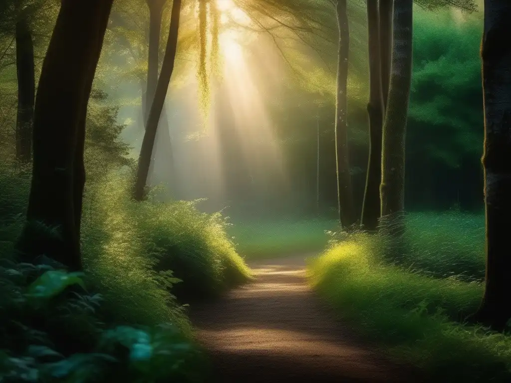 Bosque encantado con espíritu majestuoso - Yōkai naturaleza misterio magia