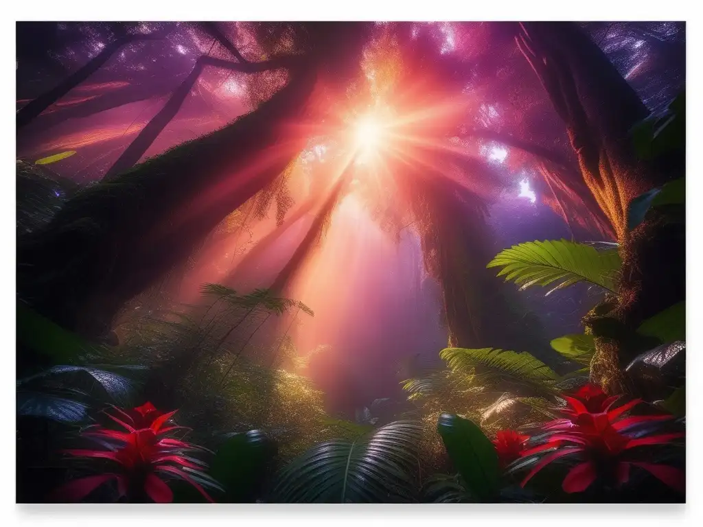 Espíritus míticos americanos en la selva