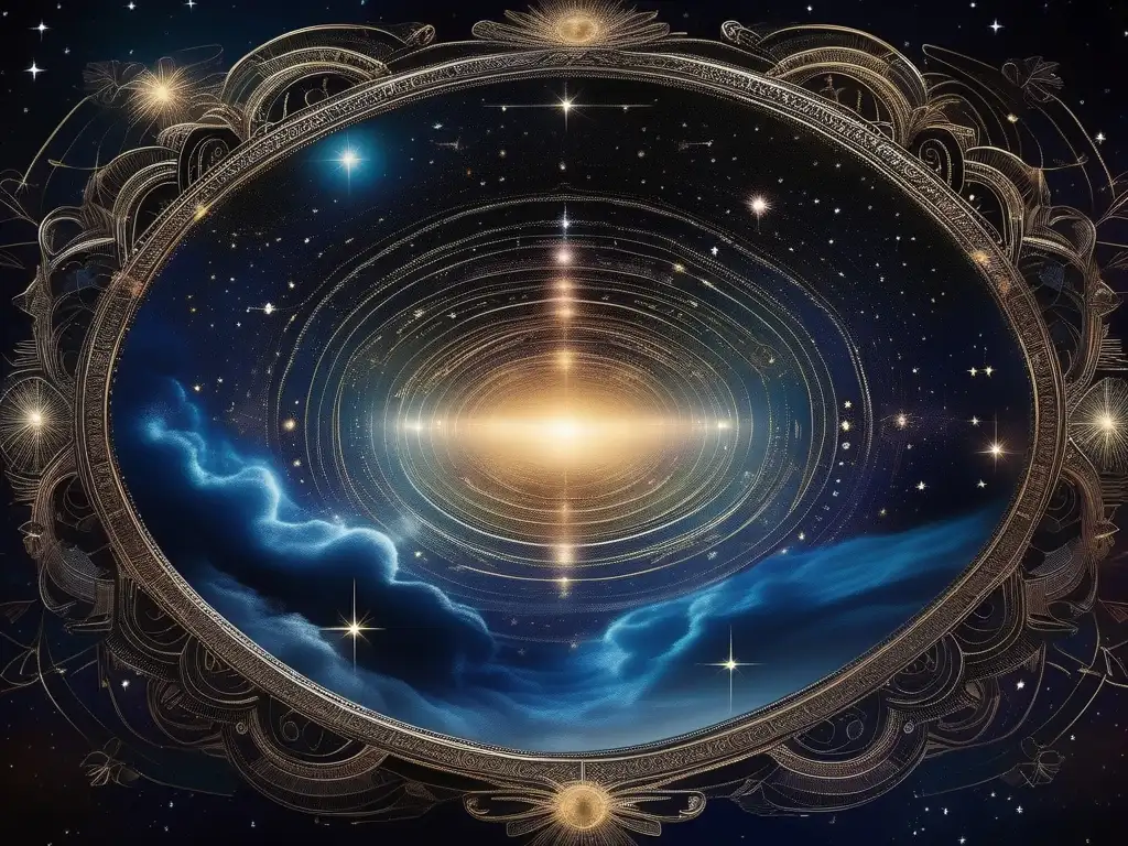 Cosmos estrellado: Un ser etéreo en el firmamento Seres etéreos, mitología de ángeles y demonios en la noche estrellada