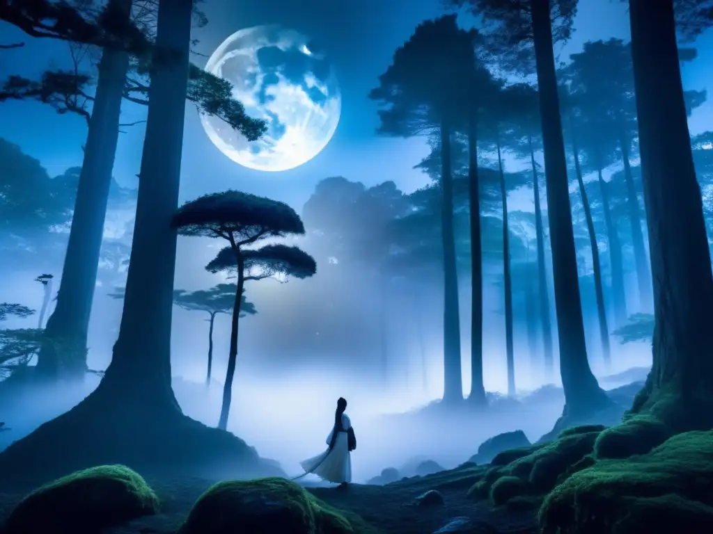 Honeonna: un Yōkai con misterio y belleza en el bosque lunar