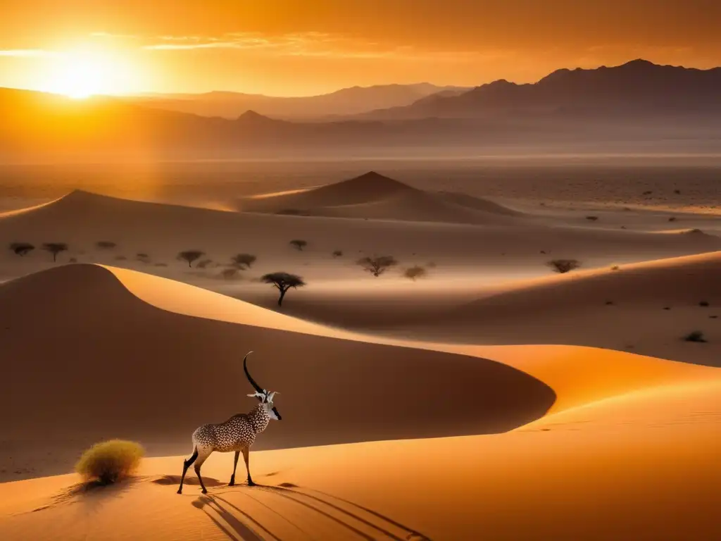 Criaturas míticas en el exuberante desierto africano