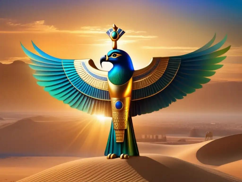 Horus, dios halcón, y su relación con el Sol en Egipto