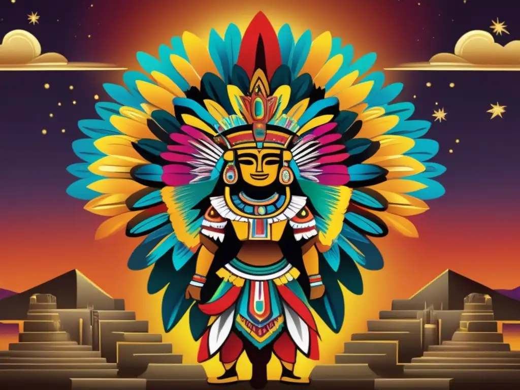 Huitzilopochtli, dios pájaro de la mitología divina de Mesoamérica -