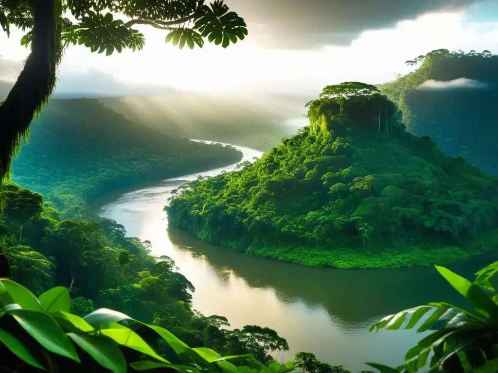 Escena impresionante en la selva amazónica con el Culebrón, monstruo sudamericano andino