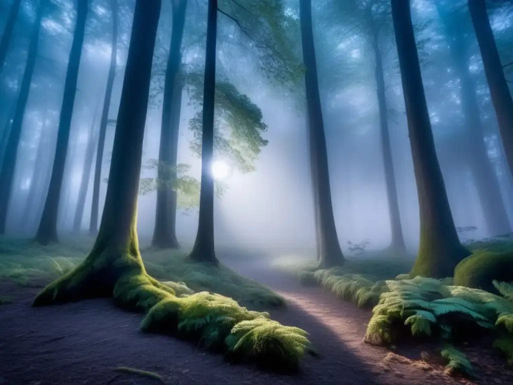 Bosque de luna enigmático, mito del hombre lobo en Europa