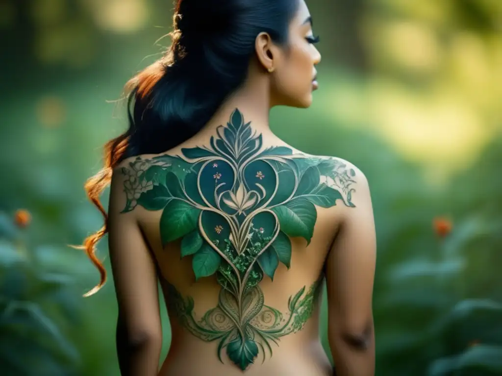 Tatuaje de Diosa Gaia: belleza natural y expresión artística en la piel