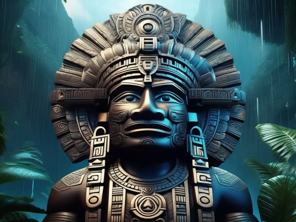 Tlaloc, dios lluvia tormentas mitología azteca