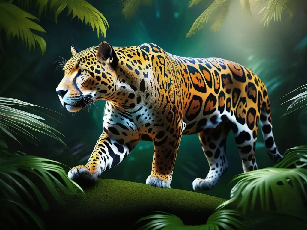 Escultura mística: jaguar, deidad mesoamericana