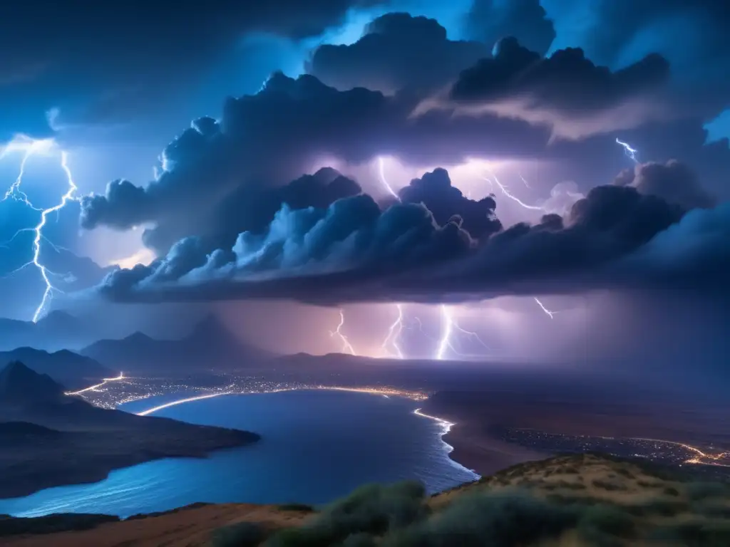 Criaturas míticas árabes: Jinns del viento en paisaje fantástico