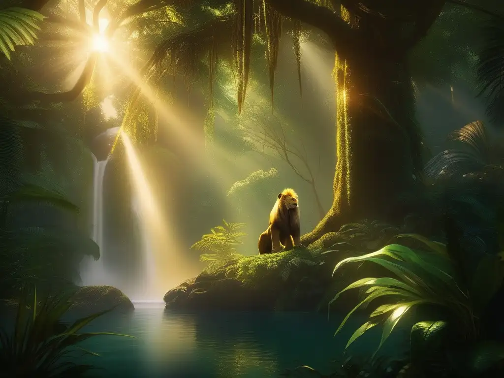 Espíritus míticos americanos en la selva