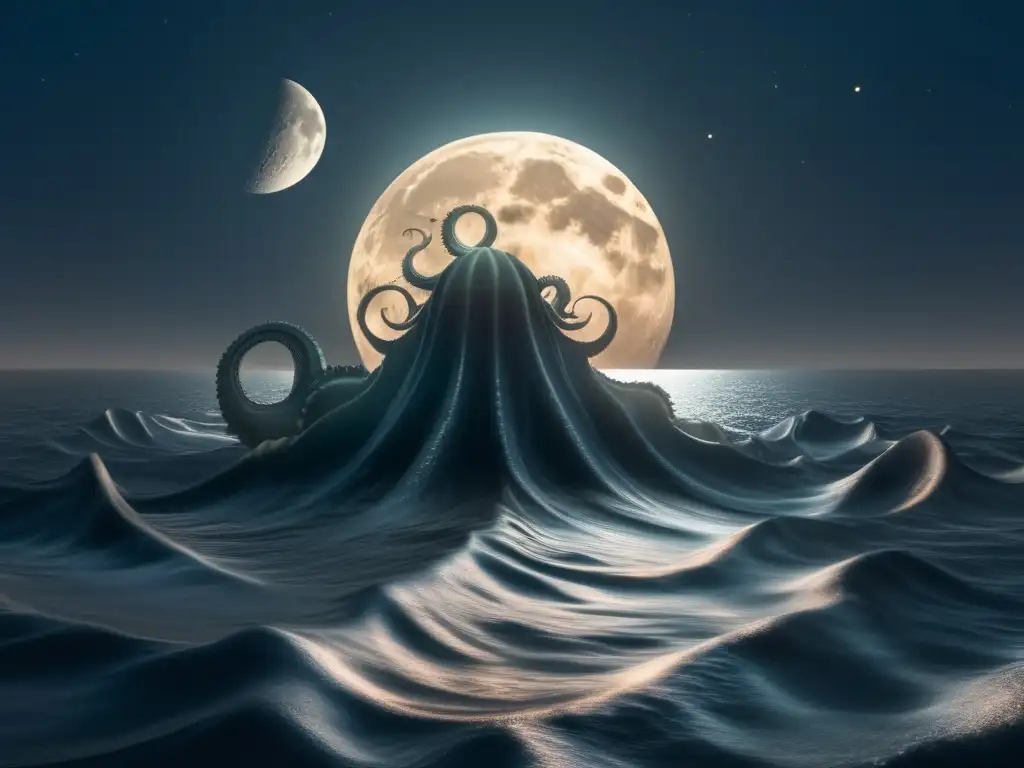 Kraken mítico emerge de un mar oscuro - Historia y mitología del Kraken