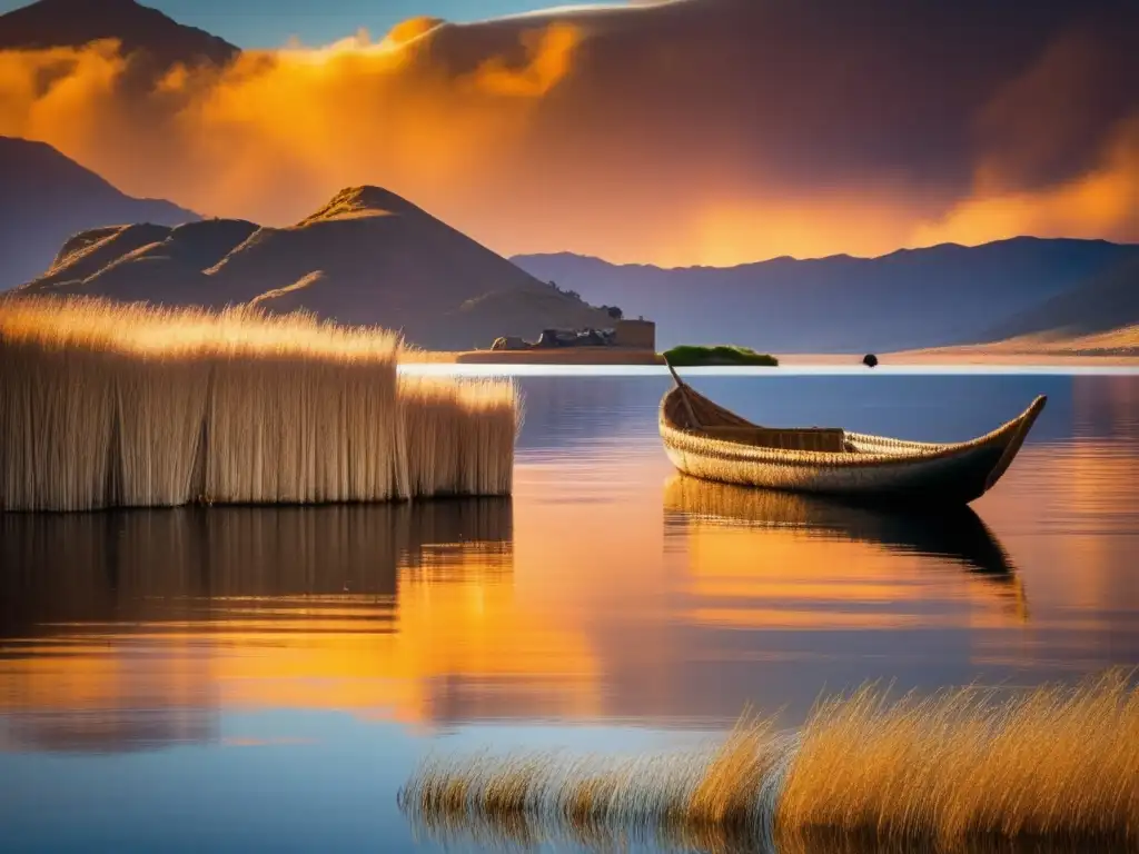 Vista mística Lago Titicaca: Mitos y leyendas (110 caracteres)