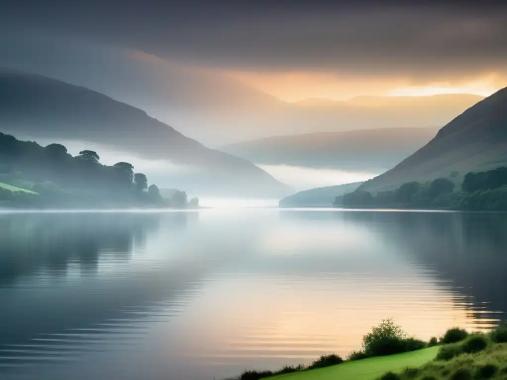 Monstruo del lago Ness avistamientos: Imagen misteriosa del legendario Loch Ness, envuelto en niebla y misterio