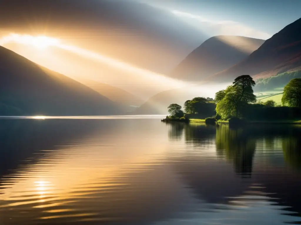 Imagen misteriosa del Lago Ness en Escocia al amanecer