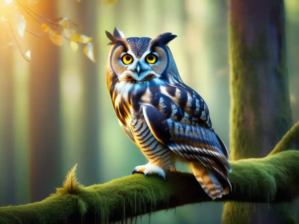 Búho místico en bosque encantado Tatuajes de Búhos: Significado y simbolismo