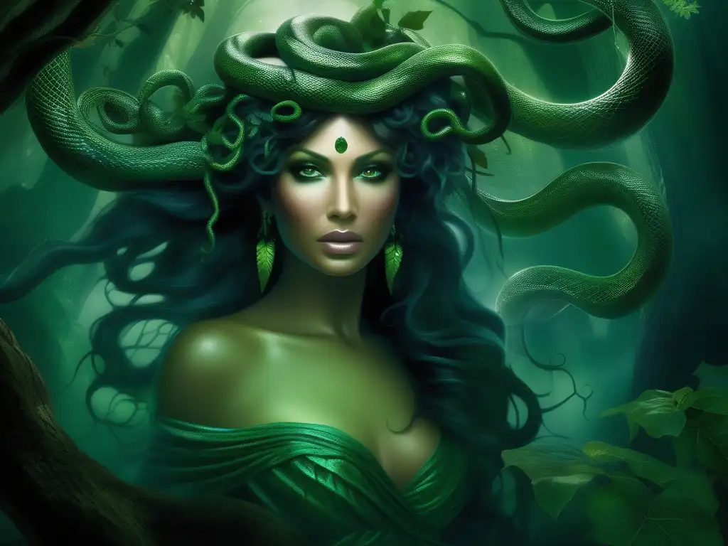 Medusa híbrida emerge en bosque encantado - Historia de la Medusa híbrida