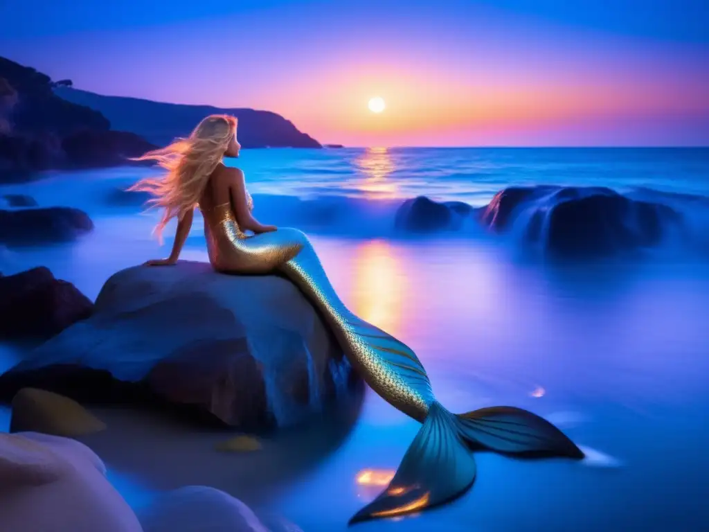 Tatuajes de sirenas: significado y simbolismo en escena marina mística con encanto y peligro