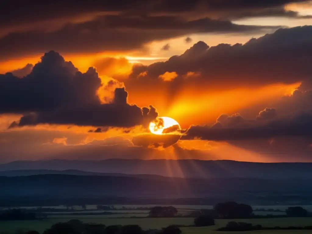 Sol radiante entre nubes oscuras Sol negro con nubes oscuras, misterio y mitología nórdica