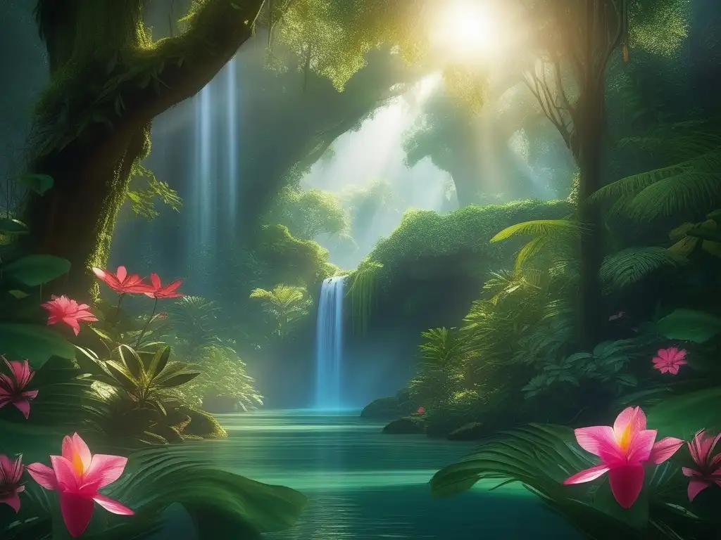 Espíritus míticos americanos en la selva