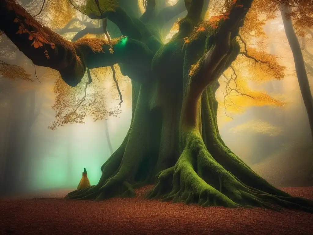 Enseñanzas de Criaturas Guardianas en un bosque místico lleno de encanto y maravilla