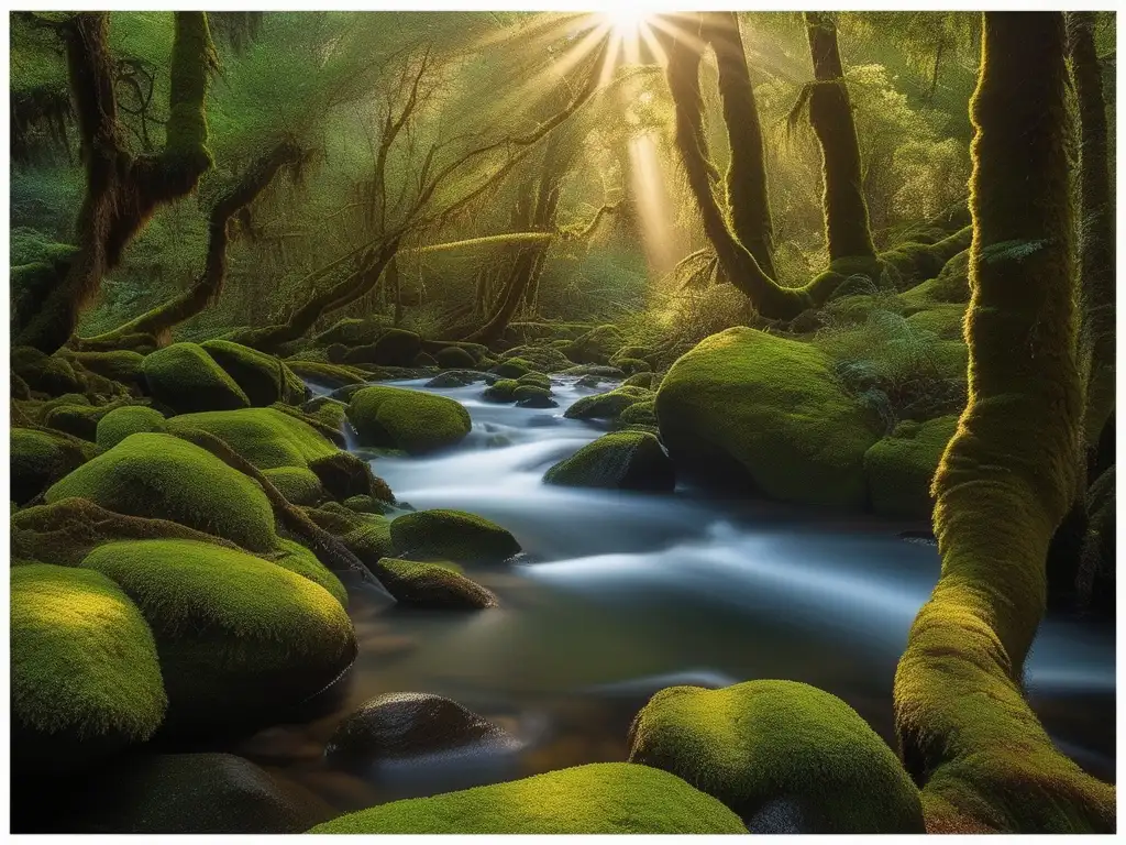 Paisaje místico del sur de Chile con el majestuoso Basilisco Chilote y otros seres mitológicos de América