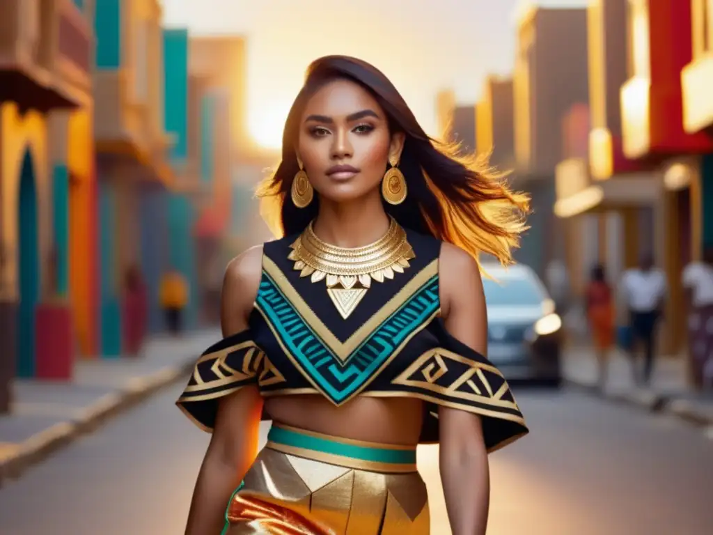 Influencia de deidades aztecas en moda étnica: una imagen mágica y moderna que fusiona lo antiguo y lo contemporáneo