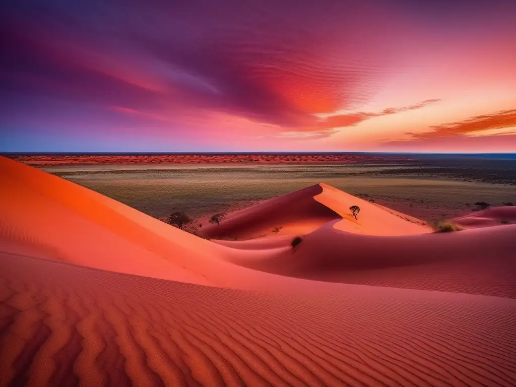 Paisaje mítico con leyendas de los dioses aborígenes australianos