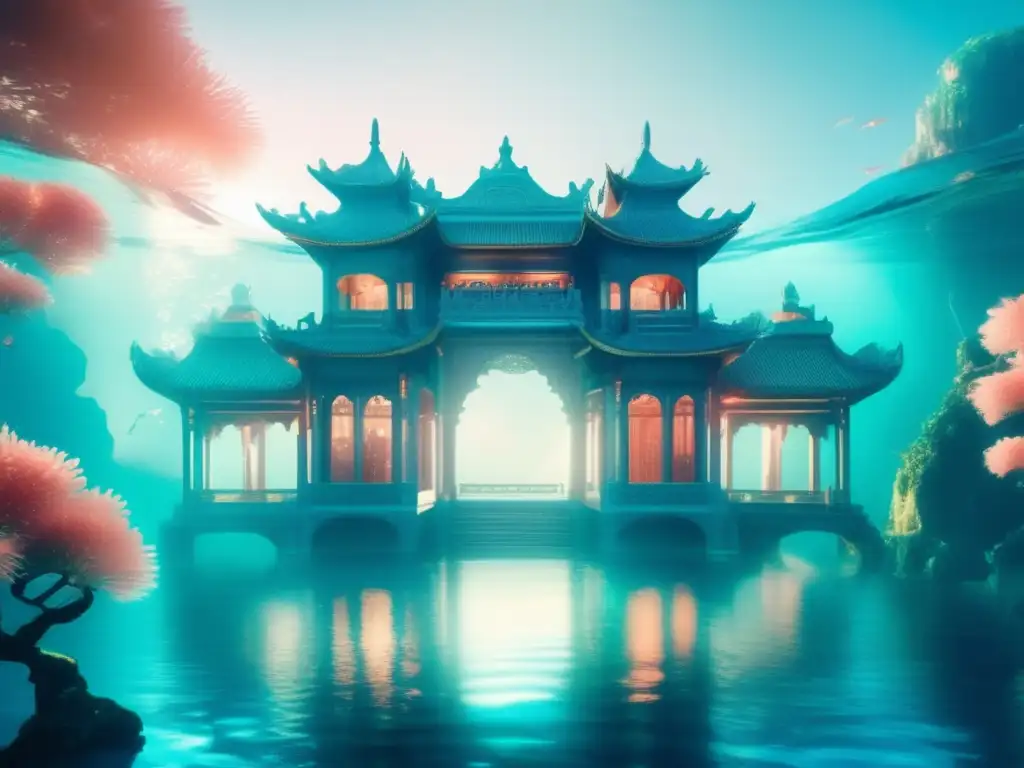 Palacio subacuático en Río con sirenas: mitología china