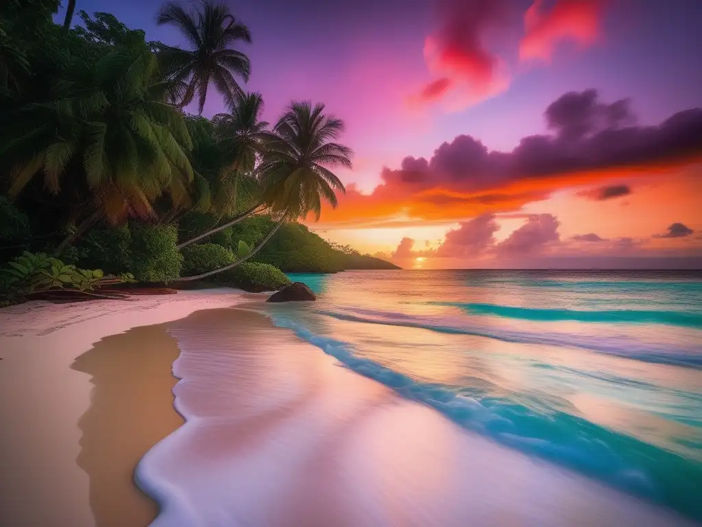 Vista impresionante de una playa tropical aislada en el Pacífico Sur - Secretos Leyendas Ancestrales Oceanía