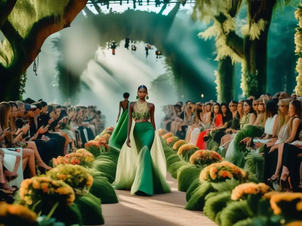 Diseño de accesorios de moda con centauros en un desfile mágico en el bosque